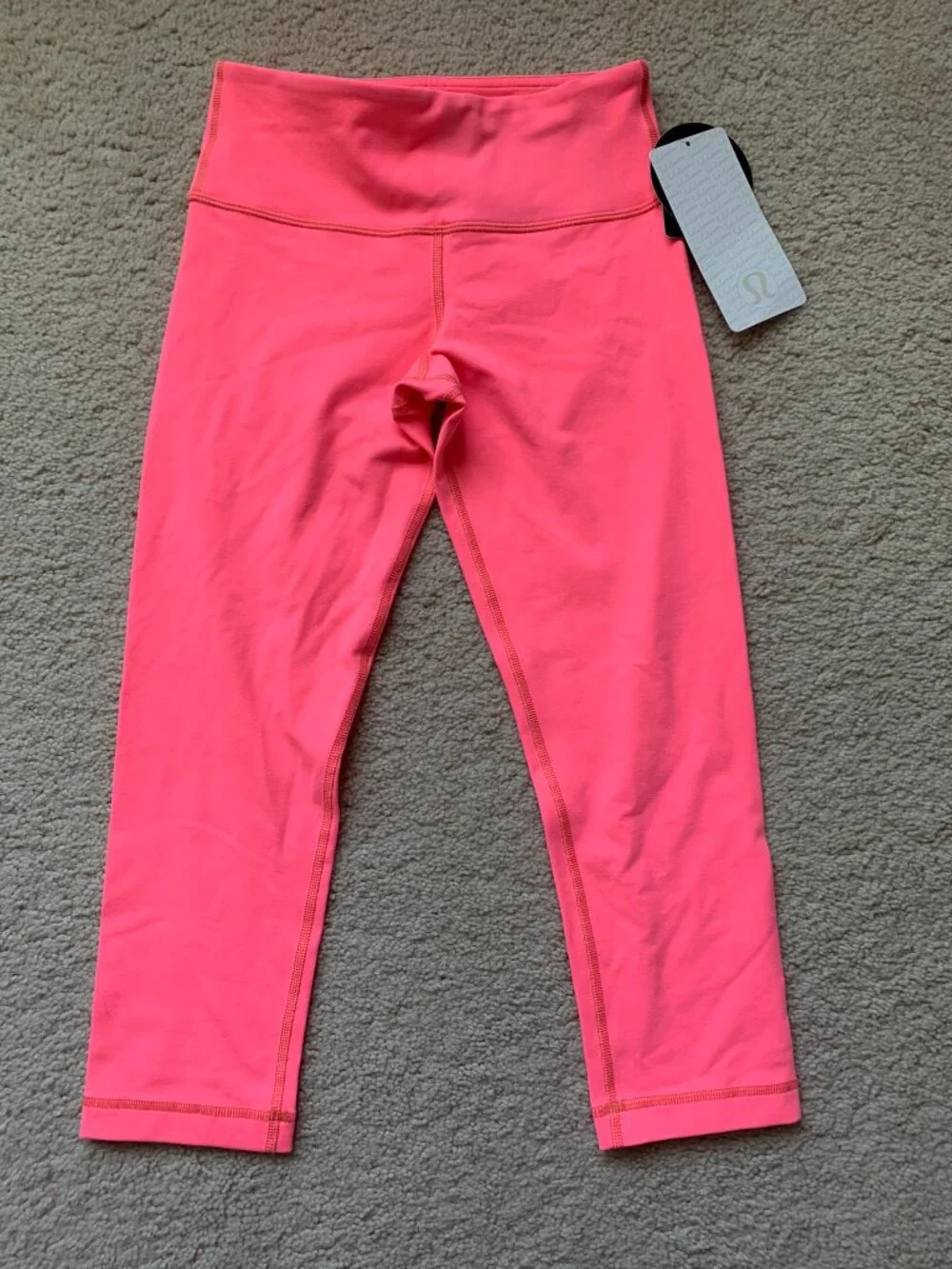Lululemon Wunder Under Crop Leggings, Flash, size 4 NWT